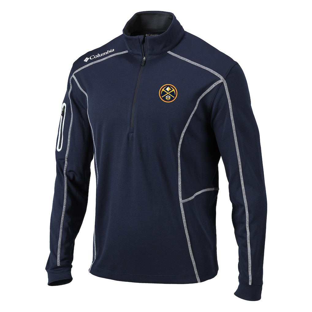 Denver Nuggets Shotgun Quarter-Zip Pullover Jacket Navy - NBA