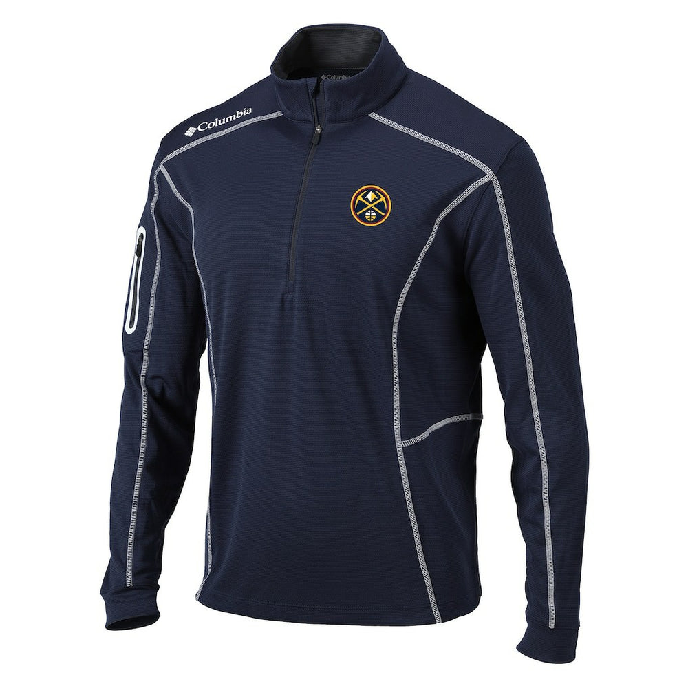 Denver Nuggets Shotgun Quarter-Zip Pullover Jacket Navy - NBA