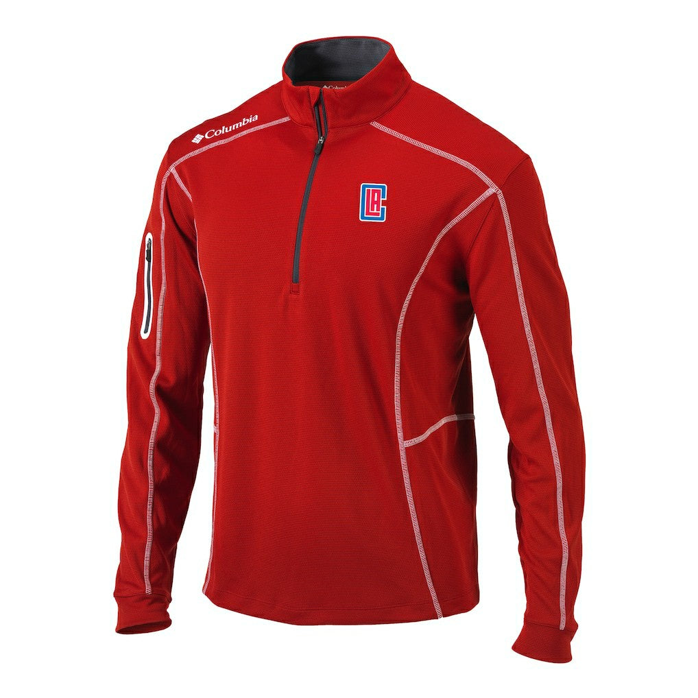 LA Clippers Shotgun Quarter-Zip Pullover Jacket Red - NBA