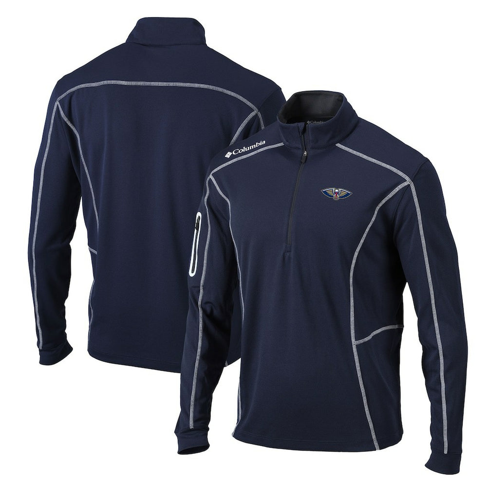 New Orleans Pelicans Team Shotgun Quarter-Zip Pullover Jacket Navy - NBA