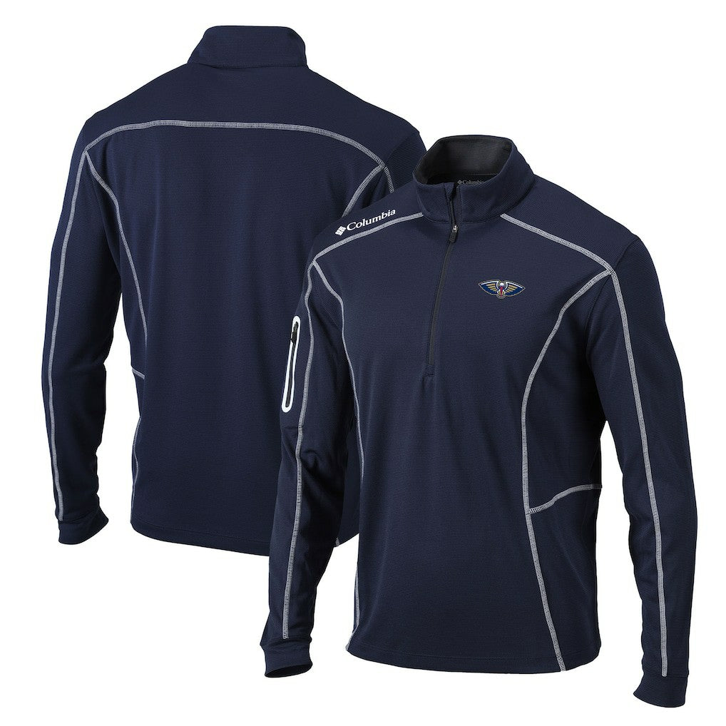 New Orleans Pelicans Team Shotgun Quarter-Zip Pullover Jacket Navy - NBA