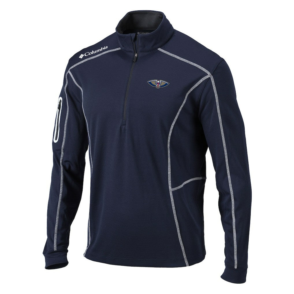 New Orleans Pelicans Team Shotgun Quarter-Zip Pullover Jacket Navy - NBA