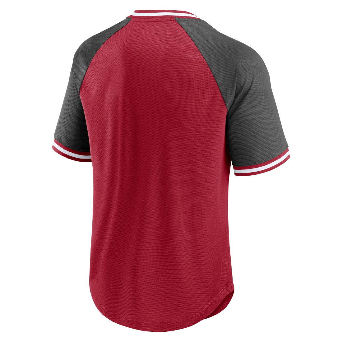 Tampa Bay Buccaneers Second Wind Raglan V-Neck T-Shirt Red/Pewter | Fanatics