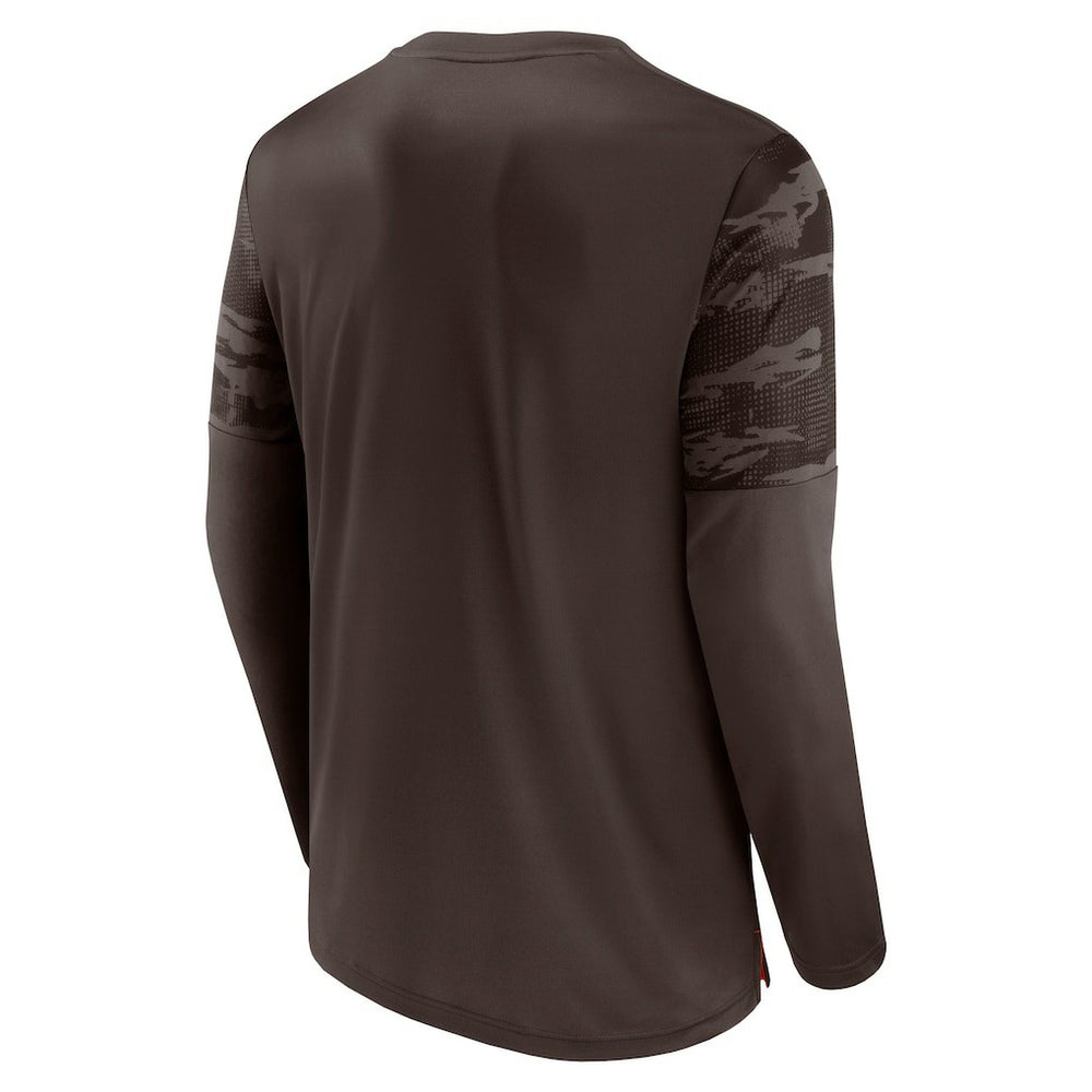 Cleveland Browns Square Off Long Sleeve T-Shirt Brown/Orange | Fanatics