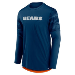 Chicago Bears Square Off Long Sleeve T-Shirt Navy/Orange | Fanatics
