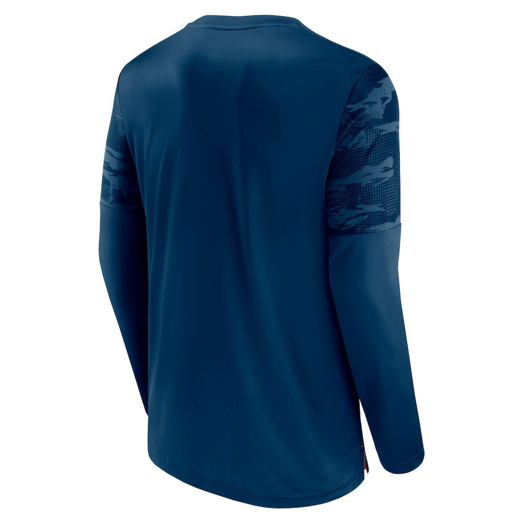 Chicago Bears Square Off Long Sleeve T-Shirt Navy/Orange | Fanatics