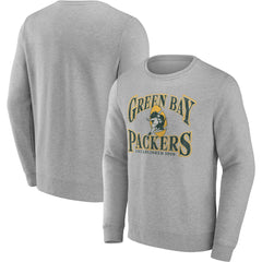 Green Bay Packers Playability Pullover Sweatshirt Heathered Charcoal | Fanatics