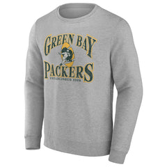 Green Bay Packers Playability Pullover Sweatshirt Heathered Charcoal | Fanatics