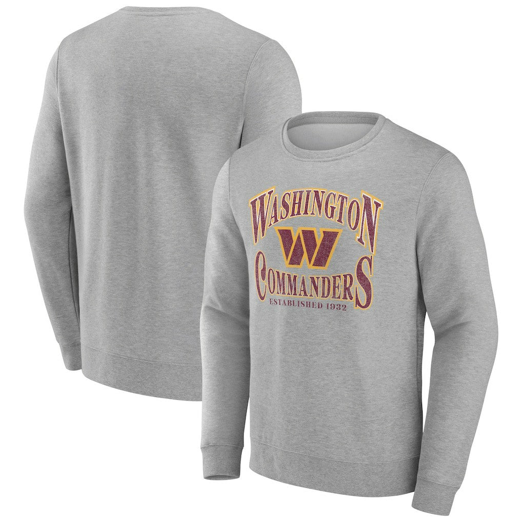 Washington Commanders Playability Pullover Sweatshirt Heather Gray | Fanatics