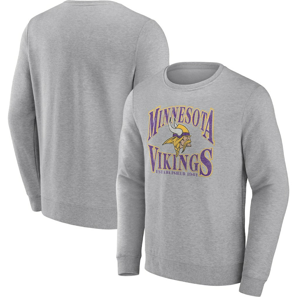 Minnesota Vikings Playability Pullover Sweatshirt Heathered Gray | Fanatics