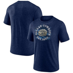 Dallas Cowboys Sporting Chance Tri-Blend T-Shirt Heathered Navy | Fanatics