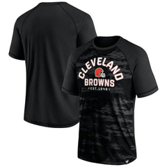 Cleveland Browns Blackout Hail Mary Raglan T-Shirt | Fanatics