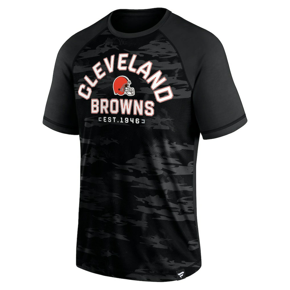 Cleveland Browns Blackout Hail Mary Raglan T-Shirt | Fanatics