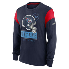 Tennessee Titans Rewind Playback Helmet Long Sleeve T-Shirt Navy | Nike for Sale