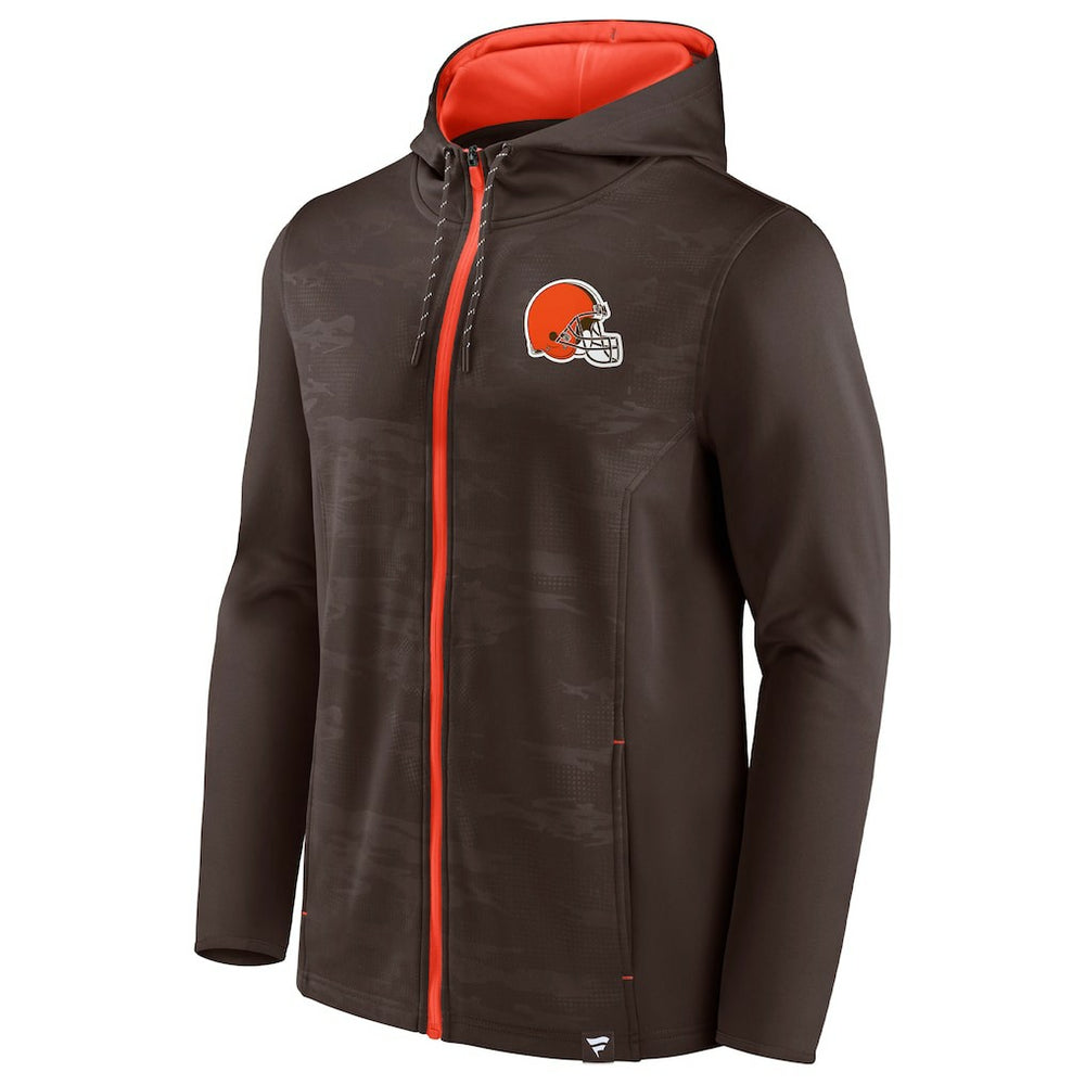 Cleveland Browns Ball Carrier Full-Zip Hoodie Brown/Orange | Fanatics