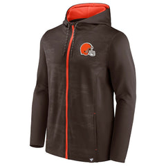 Cleveland Browns Ball Carrier Full-Zip Hoodie Brown/Orange | Fanatics