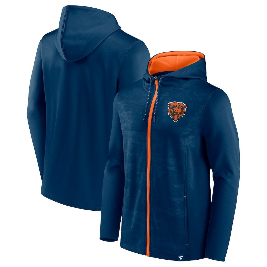 Chicago Bears Ball Carrier Full-Zip Hoodie Navy | Fanatics