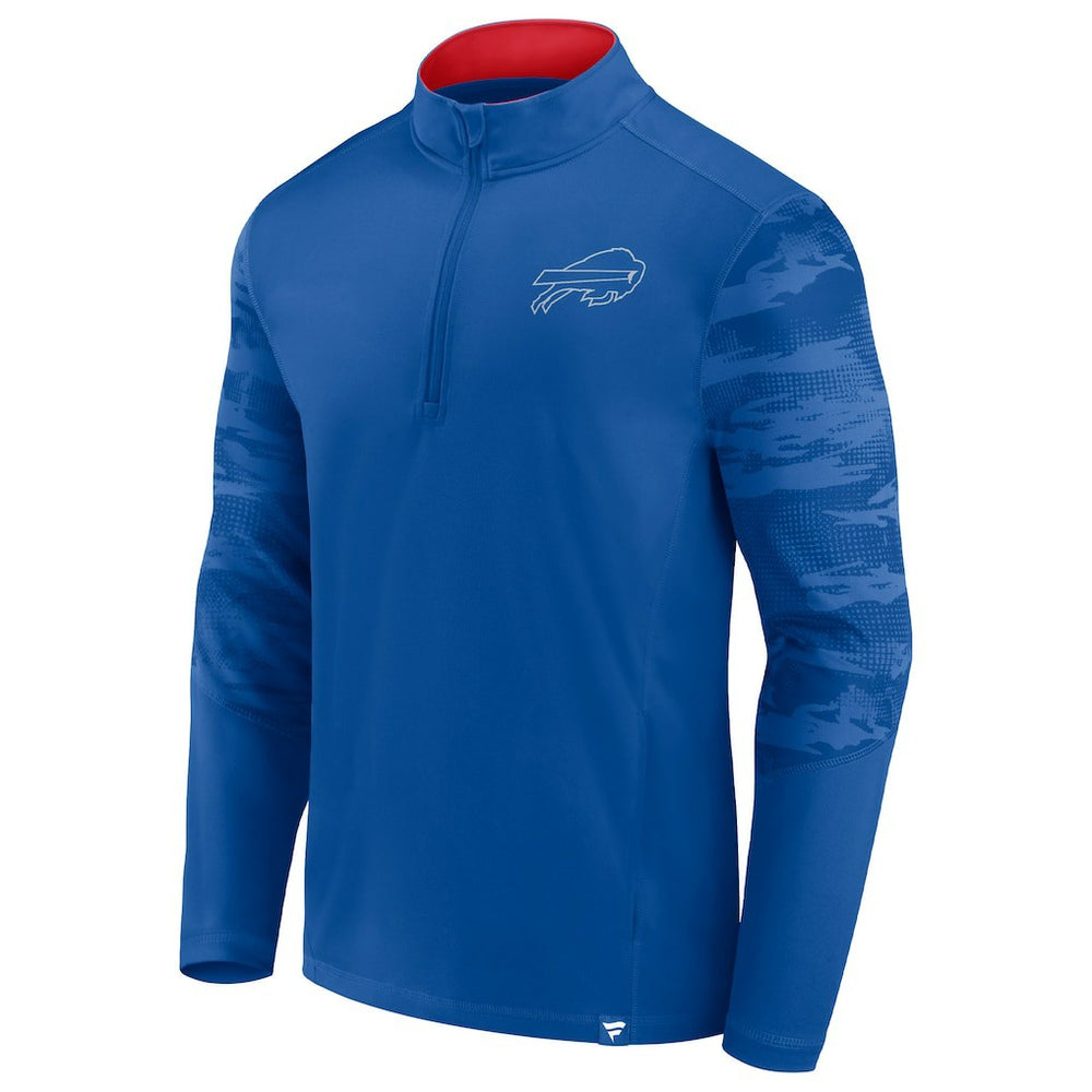 Buffalo Bills Ringer Quarter-Zip Jacket Royal/Red | Fanatics
