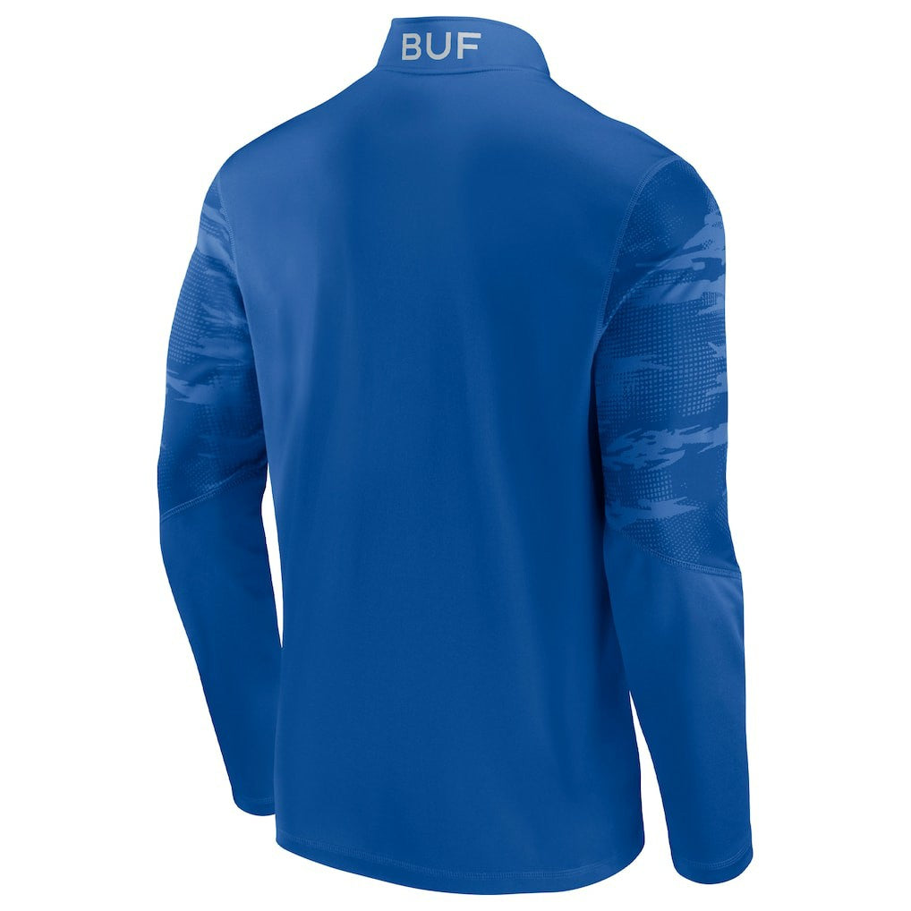Buffalo Bills Ringer Quarter-Zip Jacket Royal/Red | Fanatics