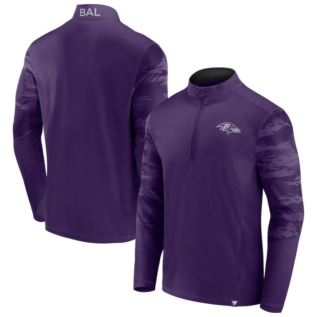 Baltimore Ravens Ringer Quarter-Zip Jacket Purple | Fanatics
