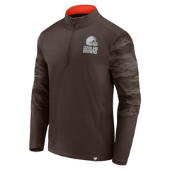 Cleveland Browns Ringer Quarter-Zip Jacket Brown | Fanatics