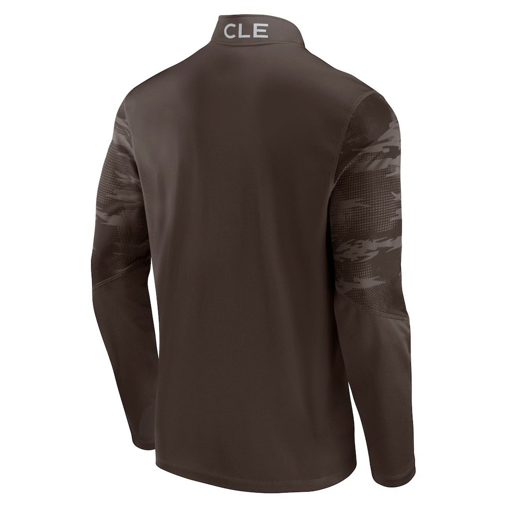 Cleveland Browns Ringer Quarter-Zip Jacket Brown | Fanatics