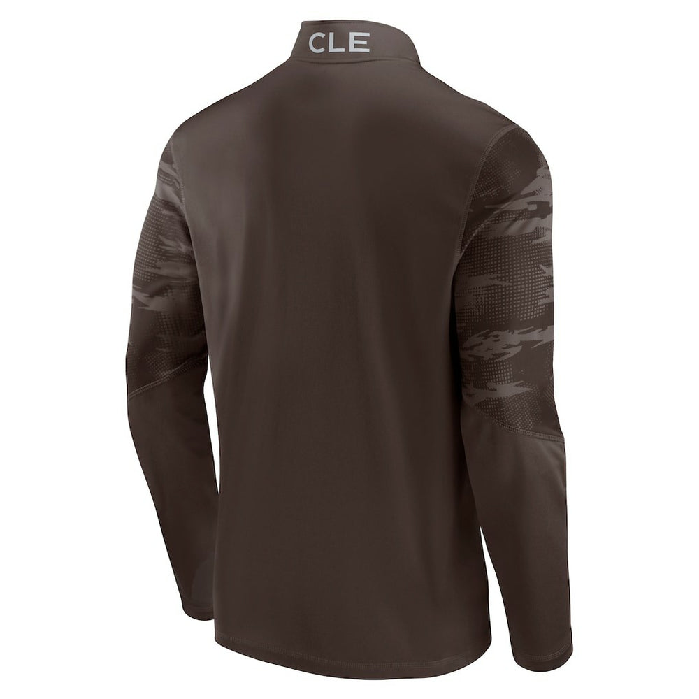 Cleveland Browns Ringer Quarter-Zip Jacket Brown | Fanatics