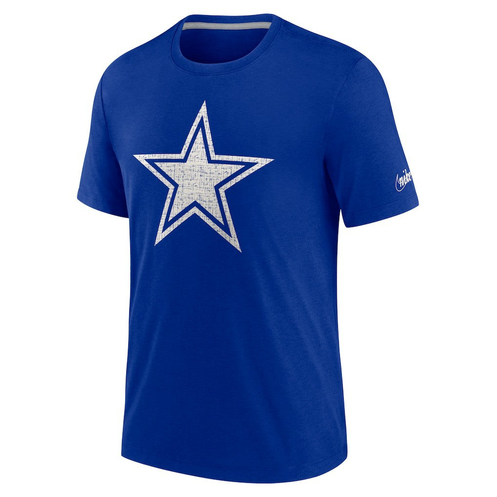 Dallas Cowboys Playback Logo Tri-Blend T-Shirt Royal | Nike for Sale