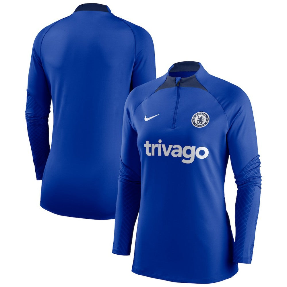 Chelsea Women's Strike Drill Raglan Performance Quarter-Zip Top Blue | Nike Sale