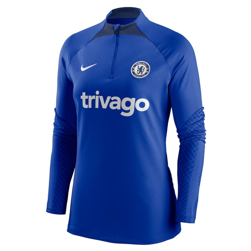 Chelsea Women's Strike Drill Raglan Performance Quarter-Zip Top Blue | Nike Sale