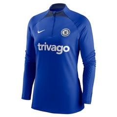 Chelsea Women's Strike Drill Raglan Performance Quarter-Zip Top Blue | Nike Sale