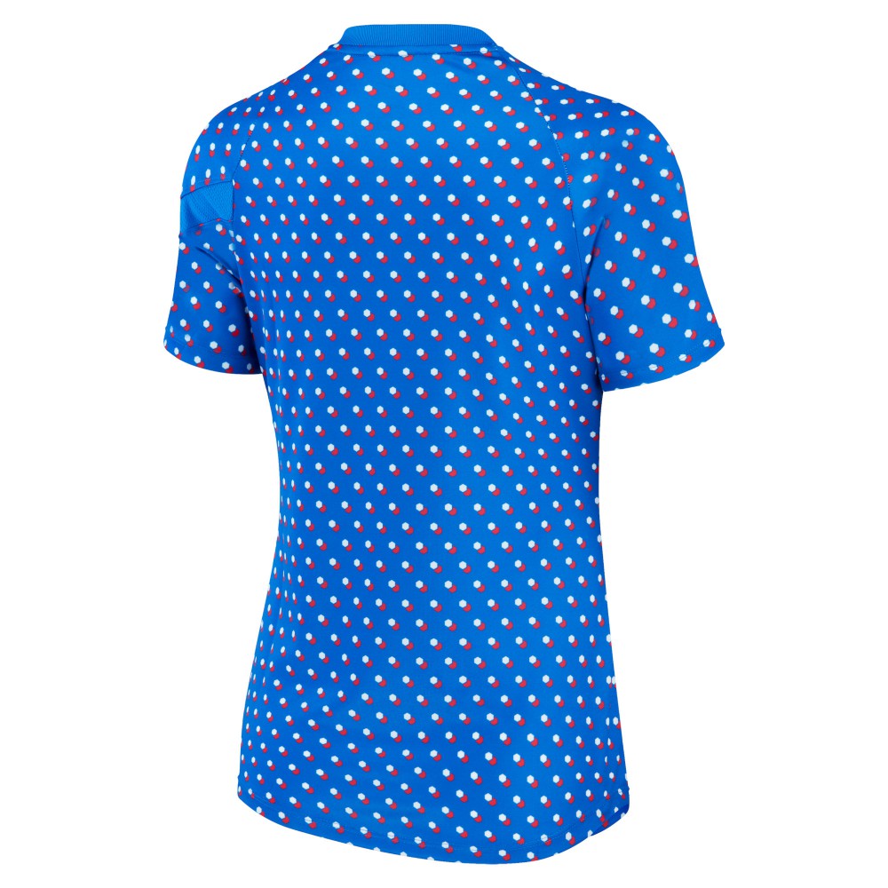 France Women's National Team Women's 2022/23 Away Pre-Match Performance Top Blue | Nike
