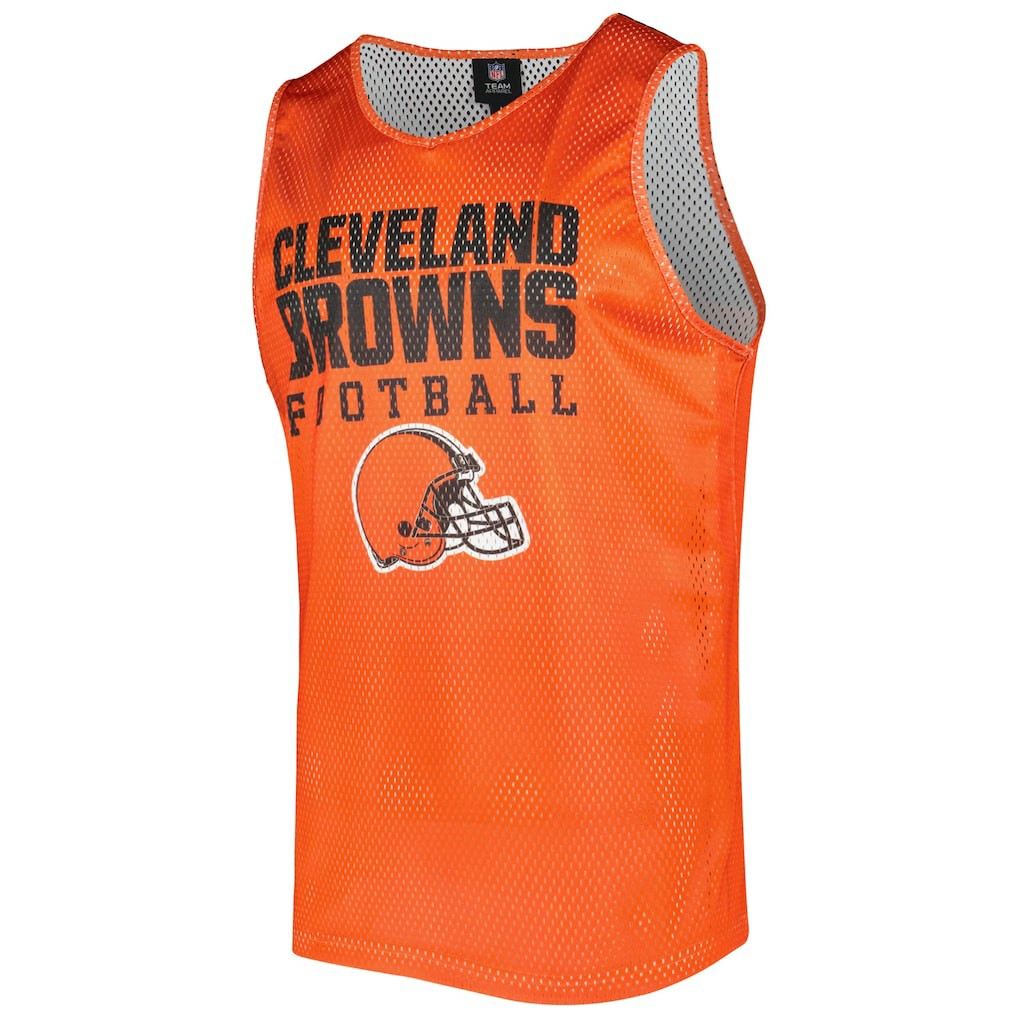 Cleveland Browns FOCO Colorblock Mesh V-Neck & Shorts Set Orange | NFL
