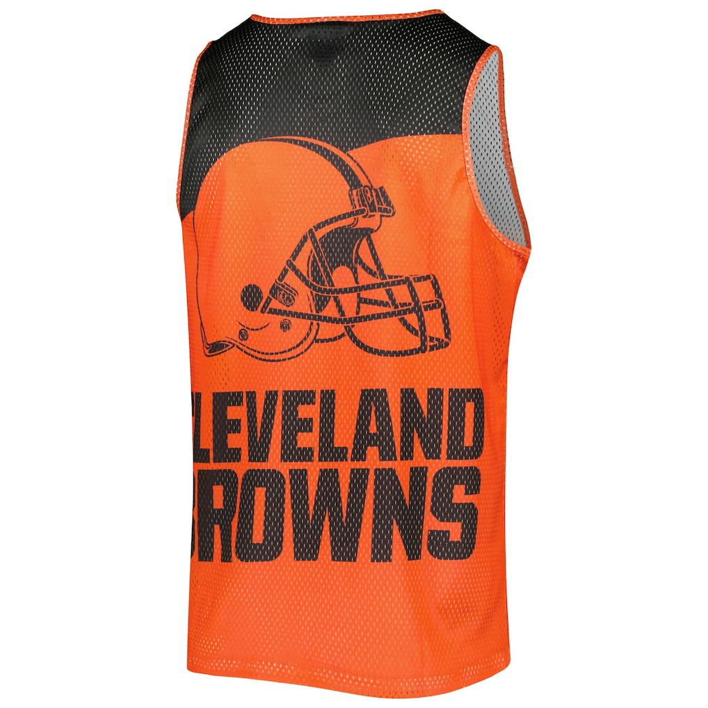 Cleveland Browns FOCO Colorblock Mesh V-Neck & Shorts Set Orange | NFL