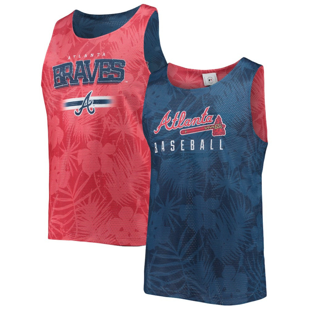 Atlanta Braves FOCO Floral Reversible Mesh Tank Top - MLB
