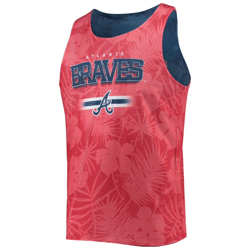Atlanta Braves FOCO Floral Reversible Mesh Tank Top - MLB