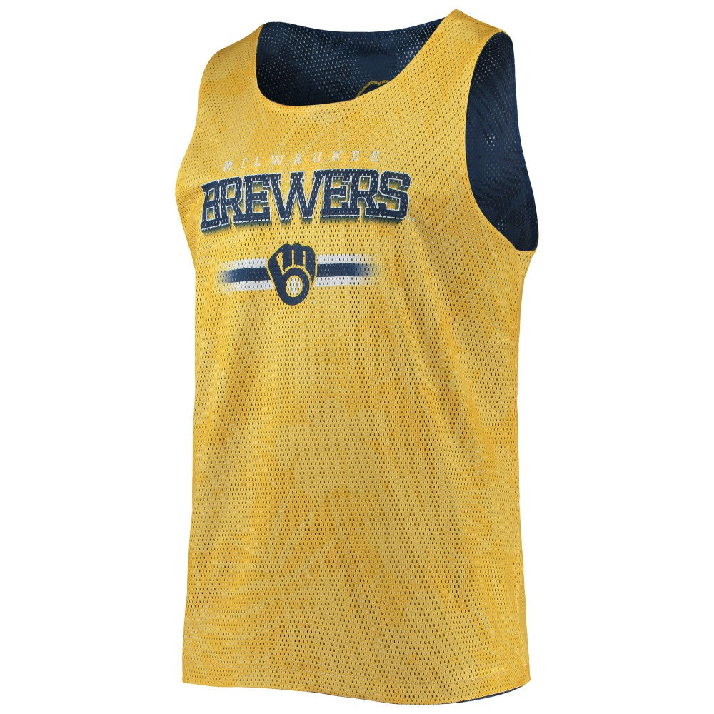 Milwaukee Brewers FOCO Floral Reversible Mesh Tank Top - MLB