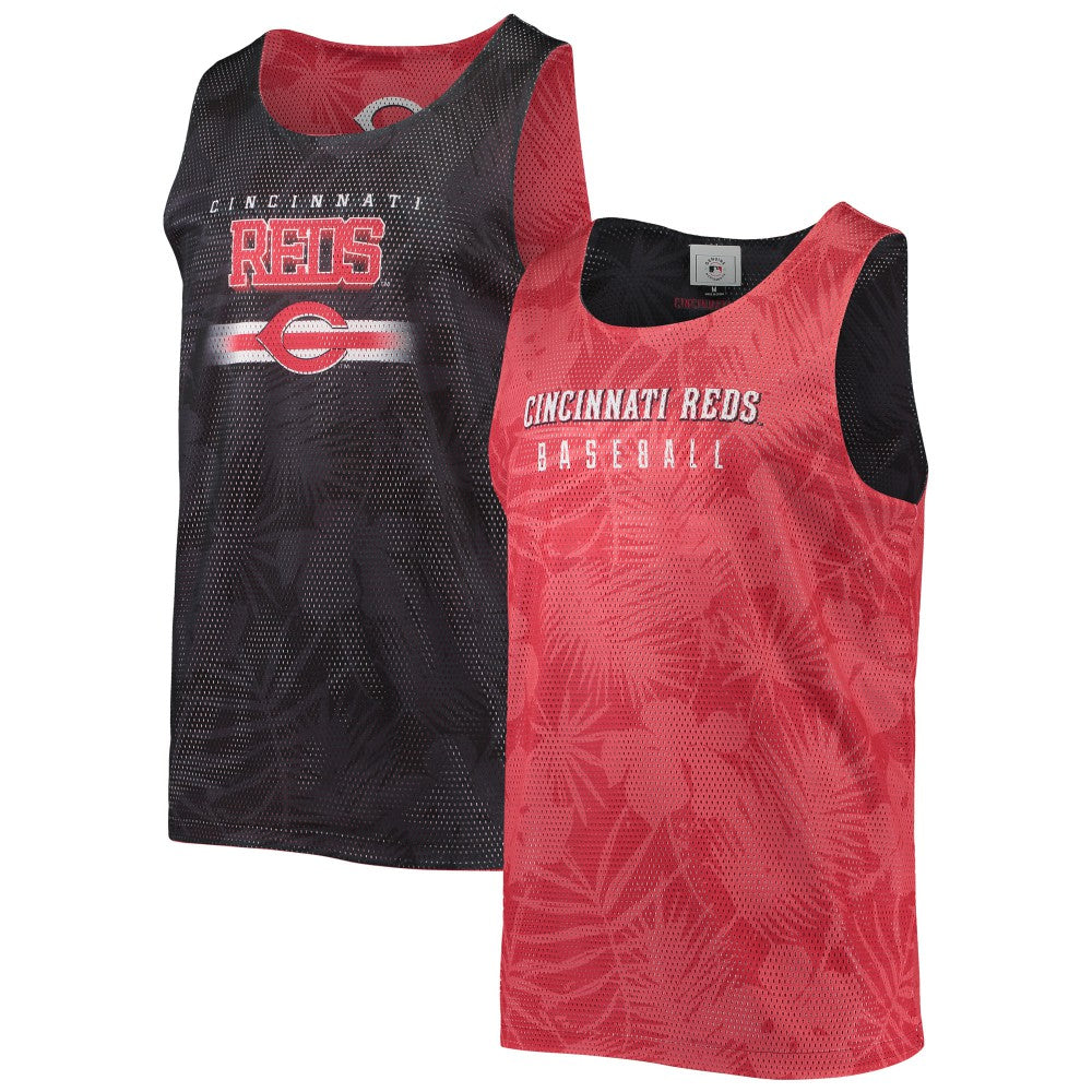 Cincinnati Reds FOCO Floral Reversible Mesh Tank Top - MLB