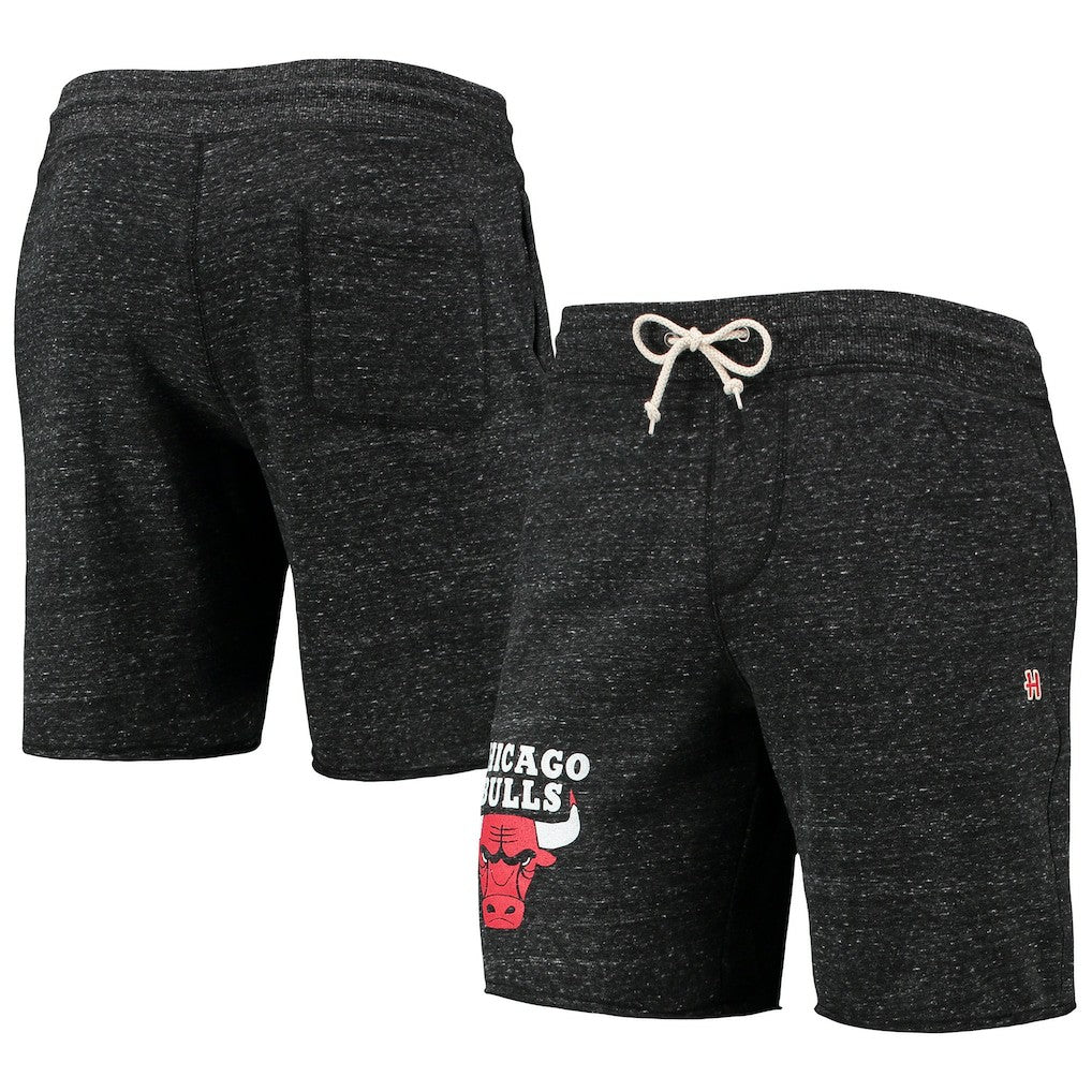Chicago Bulls Homage Primary Logo Tri-Blend Sweat Shorts Charcoal - NBA