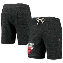 Chicago Bulls Homage Primary Logo Tri-Blend Sweat Shorts Charcoal - NBA