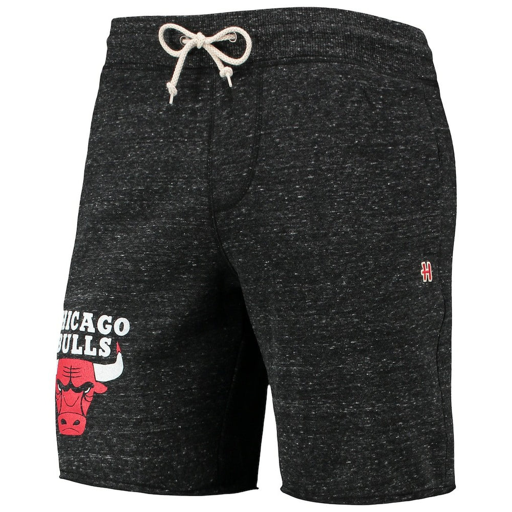 Chicago Bulls Homage Primary Logo Tri-Blend Sweat Shorts Charcoal - NBA