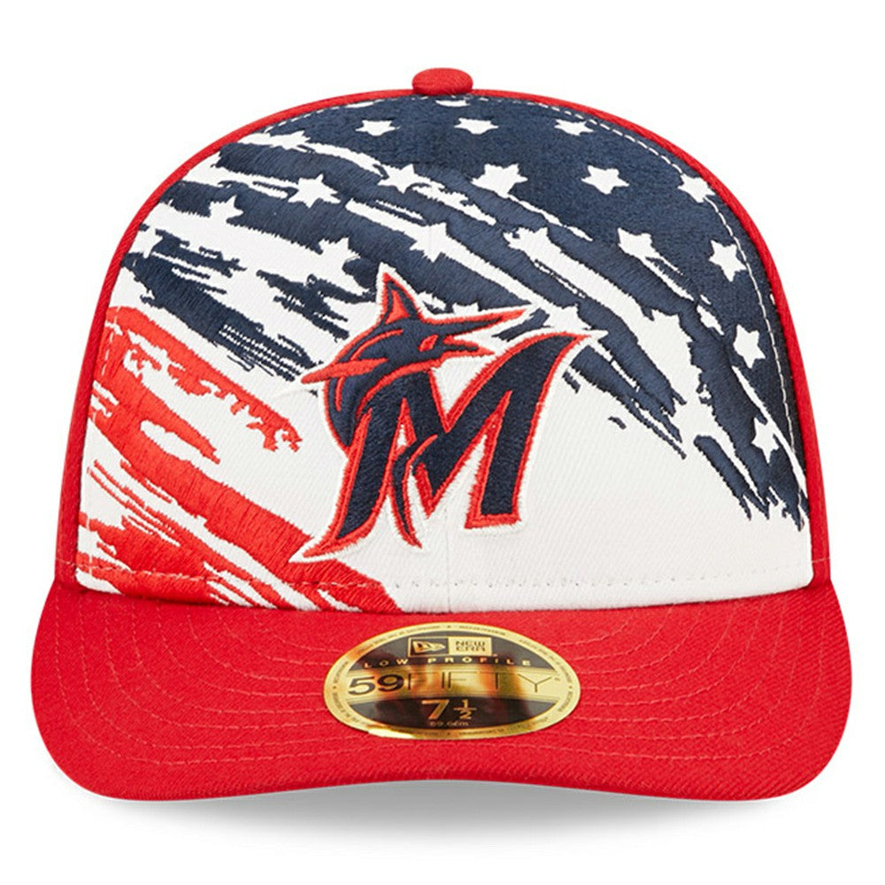 Miami Marlins New Era 2022 4th of July Low Profile 59FIFTY Fitted Hat - MLB