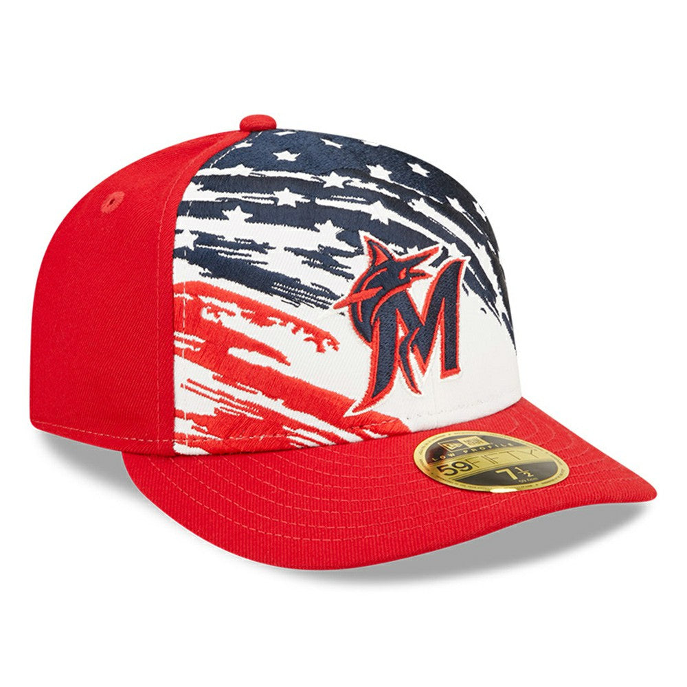 Miami Marlins New Era 2022 4th of July Low Profile 59FIFTY Fitted Hat - MLB