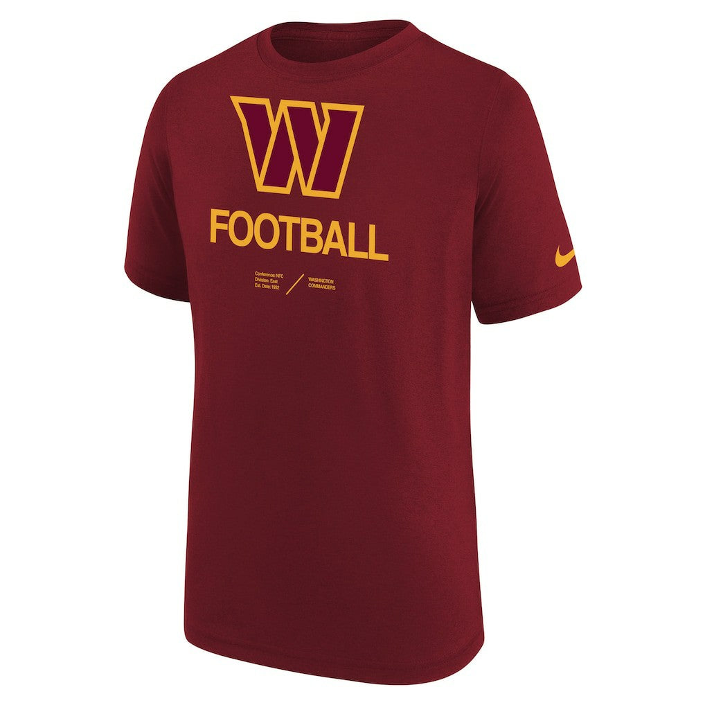 Washington Commanders Youth Sideline Legend Performance T-Shirt Burgundy | Nike for Sale