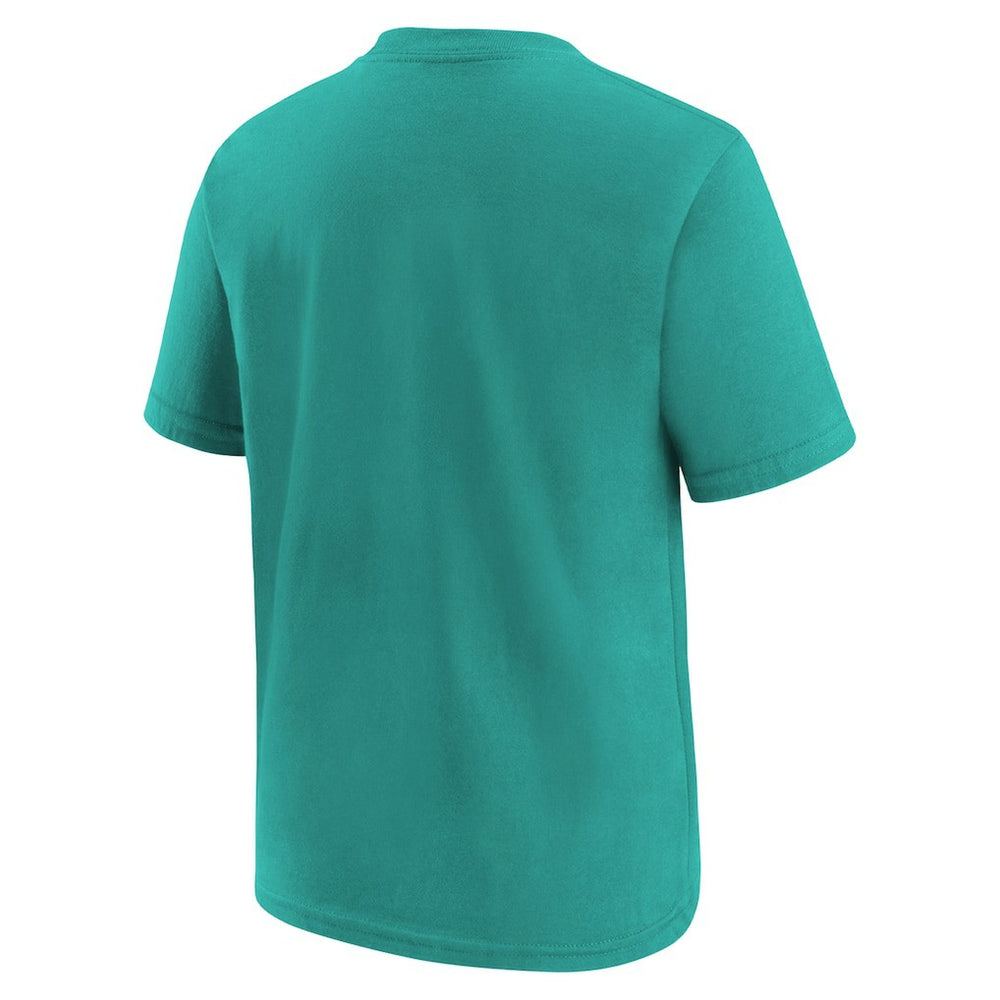 Miami Dolphins Preschool Team Wordmark T-Shirt Aqua | Nike for Sale