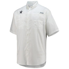 Dallas Cowboys Tamiami Omni-Shade Button-Down Short Sleeve Shirt White | Columbia