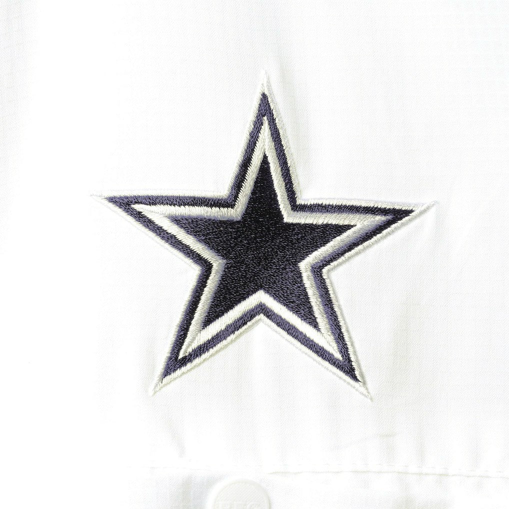 Dallas Cowboys Tamiami Omni-Shade Button-Down Short Sleeve Shirt White | Columbia