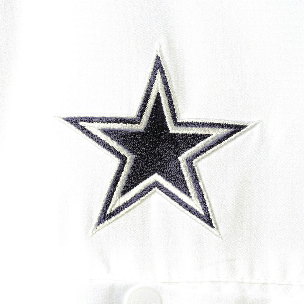 Dallas Cowboys Tamiami Omni-Shade Button-Down Short Sleeve Shirt White | Columbia