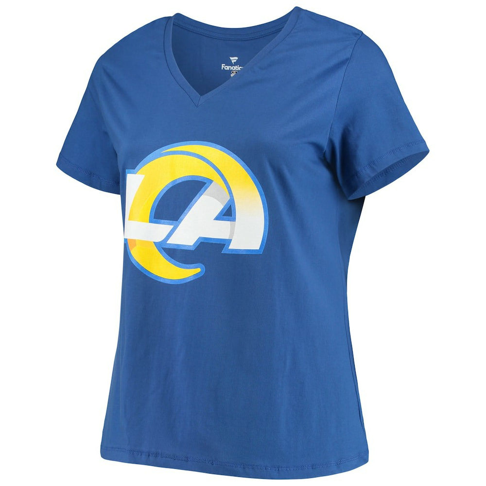 Matthew Stafford Los Angeles Rams Women's Plus Size Player Name & Number V-Neck T-Shirt Royal | Fanatics