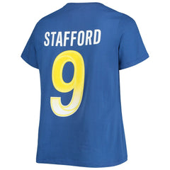 Matthew Stafford Los Angeles Rams Women's Plus Size Player Name & Number V-Neck T-Shirt Royal | Fanatics